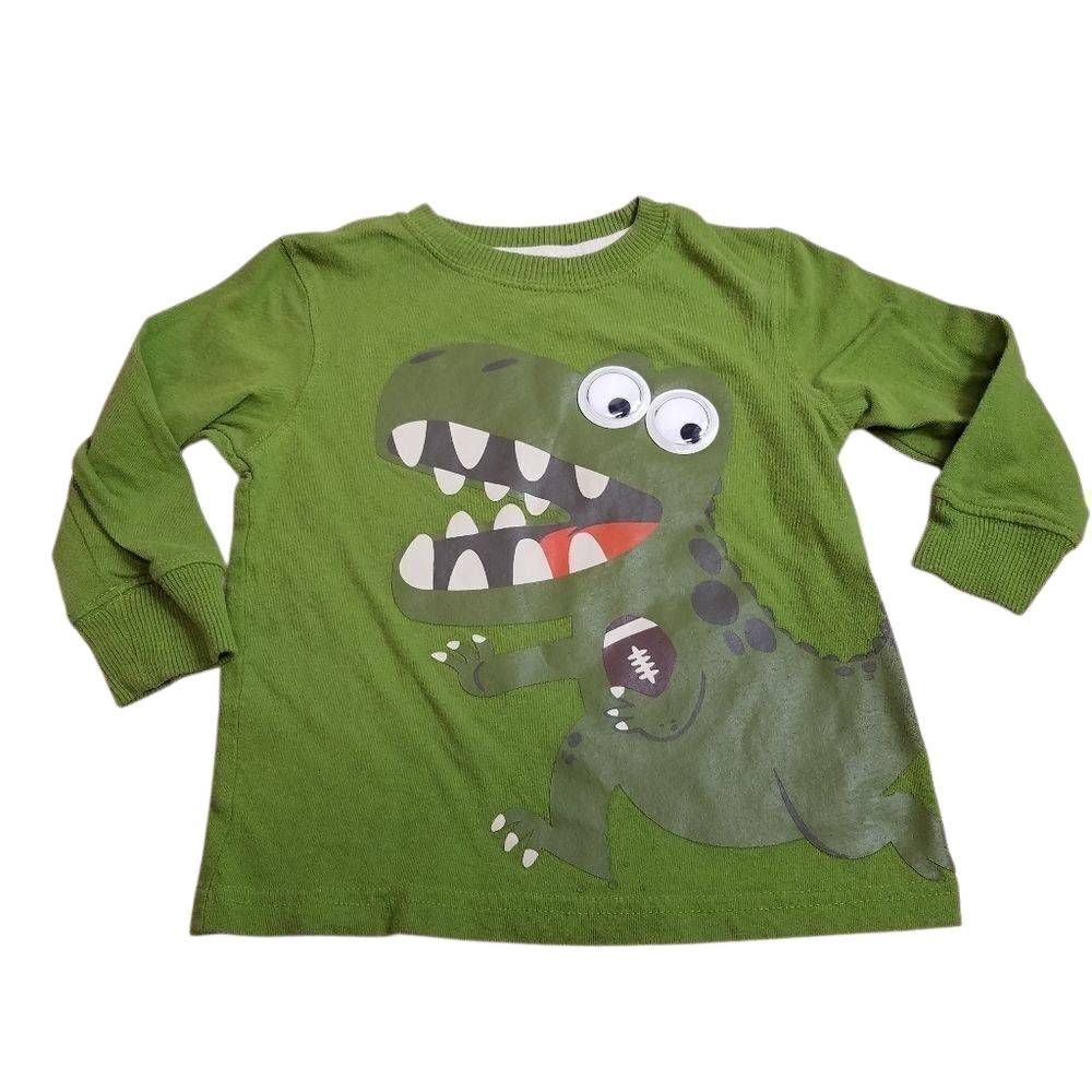 Jumping Beans Dinosaur football long sleeve shirt 2T